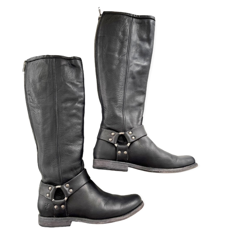Frye • Phillip Harness Tall Black Boot